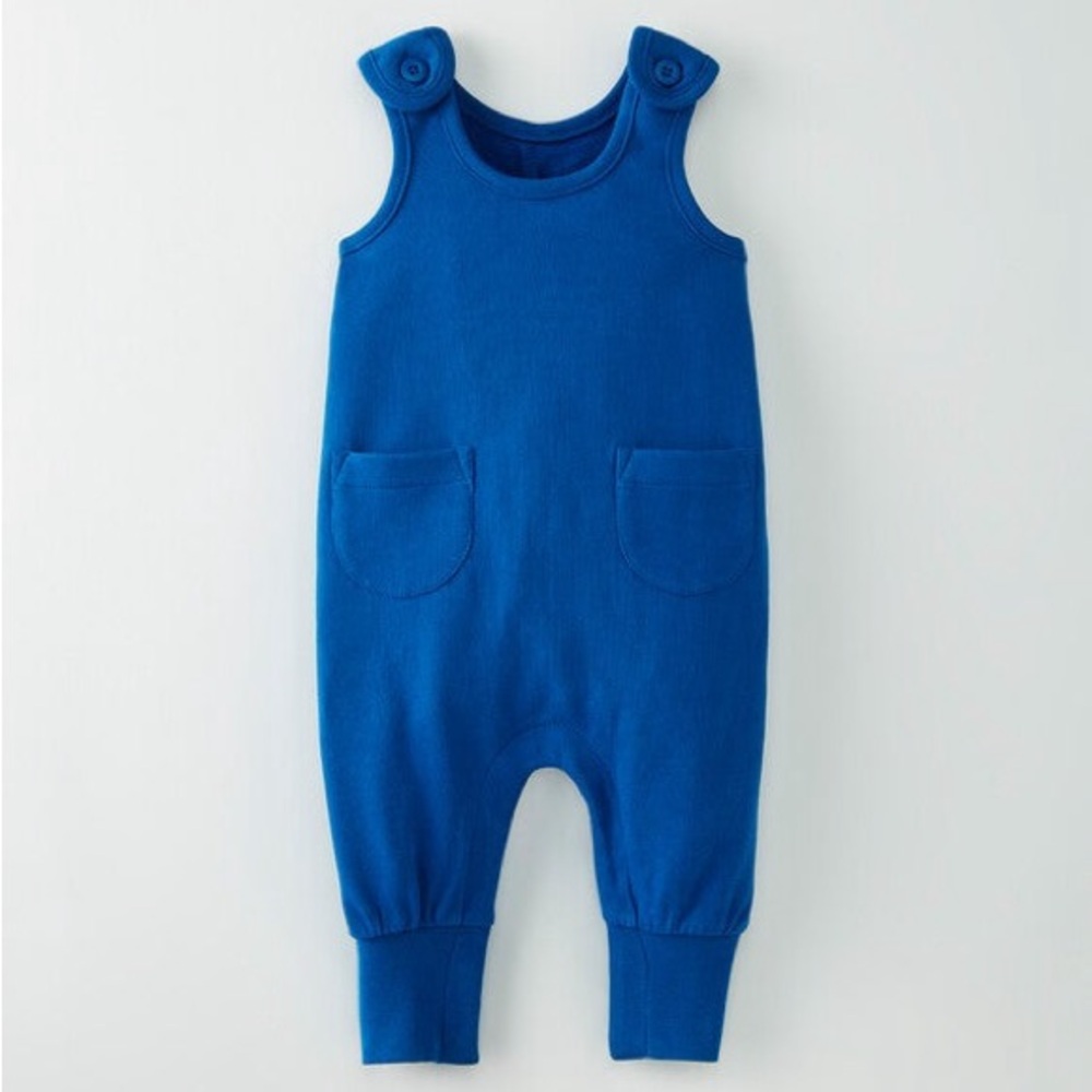 Hanna Andersson Bright Blue Infant Romper 3-6m